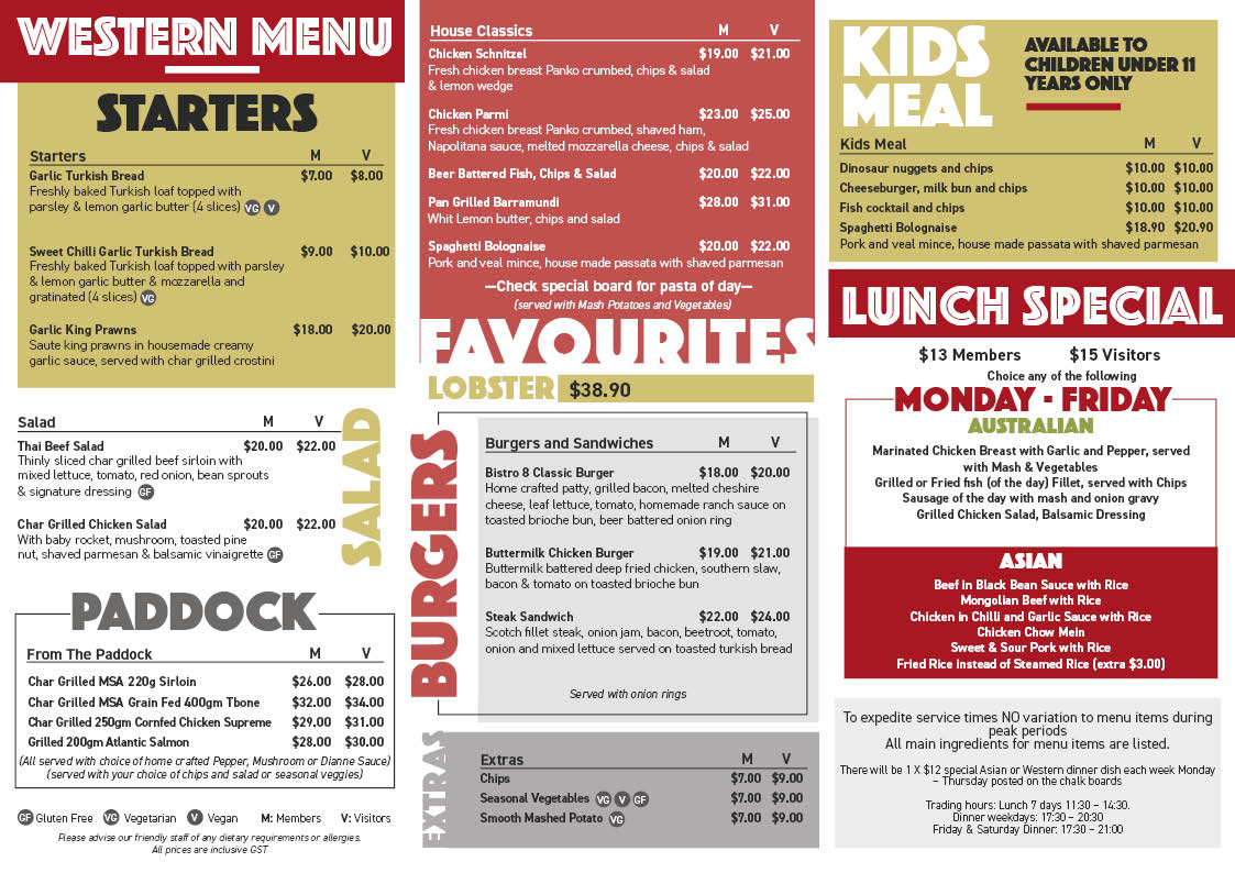 Local Bistro, Menu Available Online Now - Club Ryde